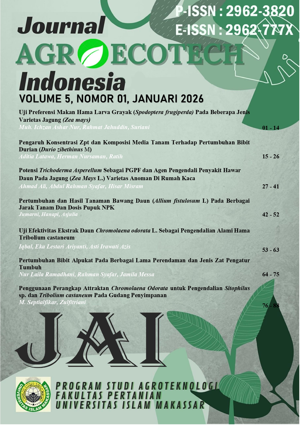 					View Vol. 5 No. 1 (2026): Januari
				